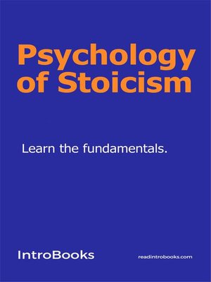 cover image of Psychology of Stoicism